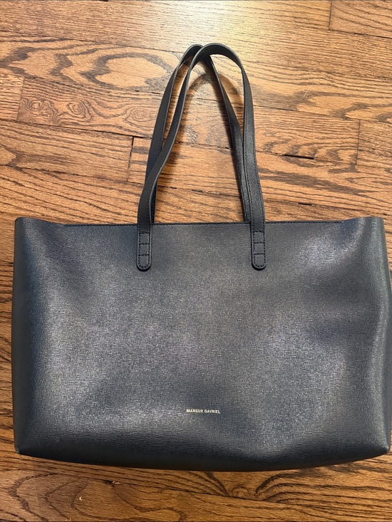 Mansur Gavriel Handbags - Mansur Gavriel Black Leather Tote Bag